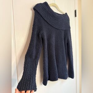 Navy Blue Fuzzy J.Jill Women's Sweater
